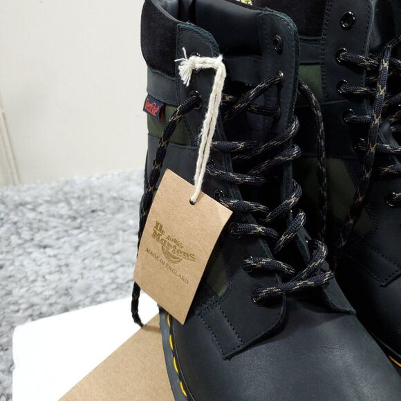 READ Dr. Martens Made In England Ventile Padded Panel Green Black UK Size 9 Doc - Picture 4 of 11